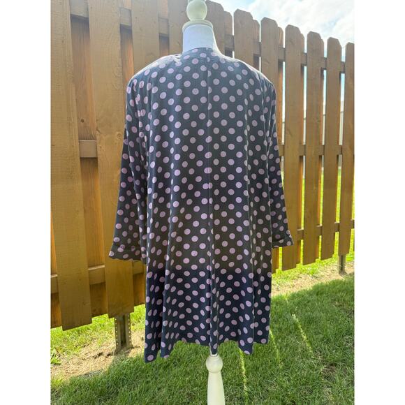 Doncaster Vintage 100% Silk Polka Dot Tunic Size Medium - Picture 4 of 5